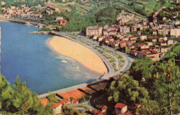 ESPAGNE - San Sebastian - Vue Sur La Plage De Ondarreta Et Club De Tennis - Plage - Animé - Carte Postale Ancienne - Guipúzcoa (San Sebastián)