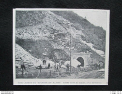 Caduta Massi In Savoia - Ingresso Ovest Del Tunnel Stampa Del 1903 - Sonstige & Ohne Zuordnung