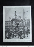 Il Carnevale Di Nizza - Sua Maestà Carnaval XXXI, Piazza Massena Stampa Del 1903 - Andere & Zonder Classificatie