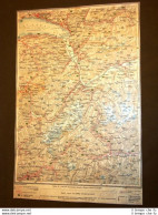 Carta Geografica O Mappa Lausanne Quart Sion Morgex Touring Club Italiano 1922 - Geographische Kaarten