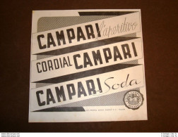 Pubblicità Del 1942 Liquore Cordial Campari Davide Campari & C Milano Tema # 005 - Other & Unclassified