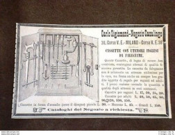 Pubblicità D'Epoca Per Collezionisti Utensili Negozio Carlo Sigismund Milano - Avant 1900