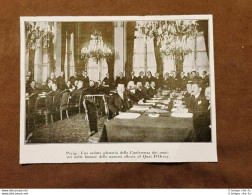 Parigi Nel 1925 Seduta Plenaria Conferenza Ministri Finanze Nazioni Quai D'Orsay - Sonstige & Ohne Zuordnung