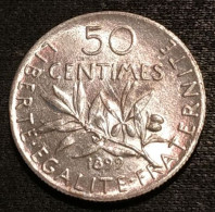 FRANCE - Qualité - 50 CENTIMES 1899 - Semeuse - Argent - Silver - Gad 420 - KM 854 - 50 Centimes