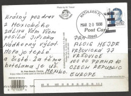 1998 (20 Mar) 40 Cents Chennault On Postcard Kathleen FL To Czech Republic - Briefe U. Dokumente