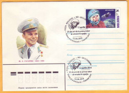 2016  Moldova Moldavie Moldau Private FDC 55 Years.  Gagarin. Overprint New Par 11 Lei  Space - Europa