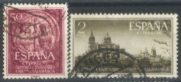 SPAIN, 1953, UNIVERSITY SEAL & CATHEDRAL OF SALAMANCA STAMPS SET OF 2, # 795,& 797, USED. - Used Stamps
