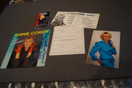 Annie Cordy,belle Collection De 6 Pièces,dédicace,autographe,etc... - Spezialformate