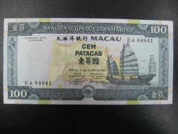 Macau 1992 Banco Nacional Ultramarino $100 Patacas Banknote  EF - Macao