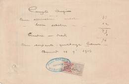 BRENOD - AIN - NOTAIRE PIERRE MORAND -  QUITTANCE EN 1916 - Autres & Non Classés