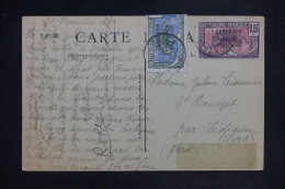 CAMEROUN - Affranchissement Panthères Surchargées Sur Carte Postale De Douala Pour La France En 1920 - L 151938 - Covers & Documents