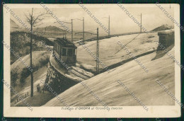 Biella Oropa Tram Nevicata Cartolina QQ6320 - Biella