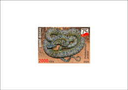 GUINEA BISSAU 2024 DELUXE PROOF - CHINA AMPHIBIANS & REPTILES - SNAKE SNAKES VIPER SERPENTS - CHINA 75 ANNIV. - Slangen