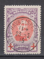 COB 134A Dentelé 12 Oblitération Centrale LE HAVRE (SPECIAL) - 1914-1915 Rotes Kreuz