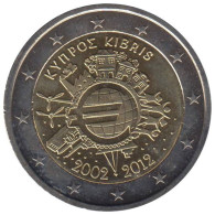 CH20012.1 - CHYPRE - 2 Euros Commémo. 10 Ans De L'euro - 2012 - Cyprus