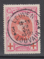 COB 133 Oblitération Centrale LEUVEN 3 - 1914-1915 Red Cross