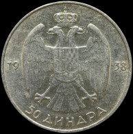 LaZooRo: Yugoslavia 50 Dinara 1938 XF / UNC - Silver - Jugoslavia