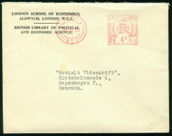 Br Great Britain, London 1953 Cover > Denmark (Meter Cancel London School Of Economics) #bel-1041 - Briefe U. Dokumente
