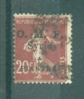 SYRIE - N°60 Oblitéré. Timbres De France De 1920-22 Surchargé. - Usados