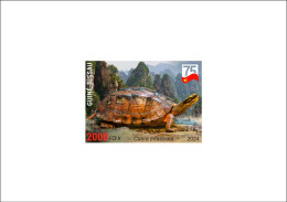 GUINEA BISSAU 2024 DELUXE PROOF - AMPHIBIANS & REPTILES - GOLDEN COIN TURTLE TURTLES TORTUES - CHINA 75 ANNIV. - Schildpadden