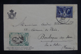 BELGIQUE - Enveloppe Pour La France En 1927 Avec Vignette De La Reine ASTRID - L 151942 - Covers & Documents