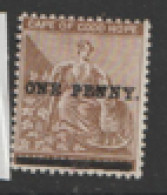 Cape Of Good Hope 1893  SG 57  ONENPENNY Surcharge  Mounted Mint - Kaap De Goede Hoop (1853-1904)