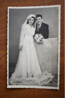 F1967 Photo Hungary Bride Groom Wedding Couple 1955 - Fotografie