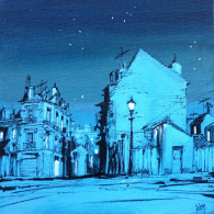 Epreuve Reproduction Giclée 2/10 " Ville En Bleu N°7 " Par Koen De Weerdt - Dessins