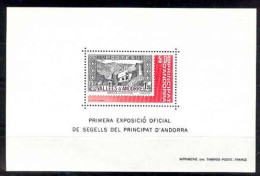 Andorra -Franc 1982 Hoja Exposicion Y=304 E=325 (**) - Ongebruikt