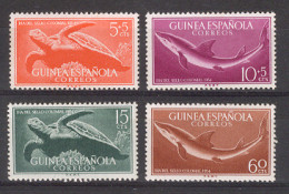 Guinea Esp. - 1954 Dia Del Sello Ed 338-41 - Turtles