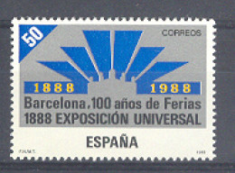 Spain 1988 - Centenario Expo Barcelona Ed 2951 (**) - Unused Stamps