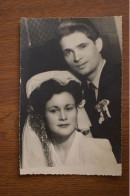 F1970 Photo Romania Bride Groom Wedding Couple 1954 Vaslui - Photographs