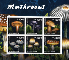 Sierra Leone - 2013 - Mushrooms - Yv 4867/72 - Mushrooms