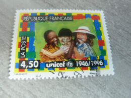 Cinquantenaire De L'Unicef - 4f.50 - Yt 3033 - Multicolore - Oblitéré - Année 1996 - - Gebraucht