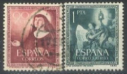 SPAIN, 1952, MARIA M. DERMAISIERES & THE EUCHARIST STAMPS SET OF 2, 792,& C137, USED. - Used Stamps
