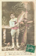 FETES - VOEUX - 1er Avril - Poisson D'avril - Enfant - Poissons - 1er Avril - Colorisé - Carte Postale Ancienne - April Fool's Day