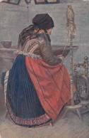 Jaroslav Špillar - U Kolovratu , Old Woman Spinning , Chodsko - Tchéquie