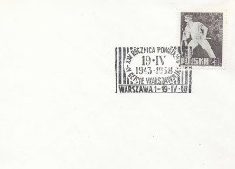 Poland Postmark D68.04.19 WARSZAWA.04kop: XXV Ann. Of The Ghetto Uprising - Interi Postali