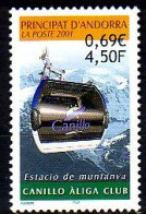 Andorra Frz. Mi.Nr. 562 Bergstation Canillo Aliga Club, Gondel (4,50/0,69) - Andere & Zonder Classificatie