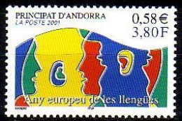 Andorra Frz. Mi.Nr. 570 Europ. Jahr Der Sprachen, Köpfe (3,80/0,58) - Autres & Non Classés