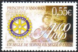 Andorra Franz Mi.Nr. 639 Rotary Inernational, Gemälde Aus Kirche Ordino (0,55) - Otros & Sin Clasificación