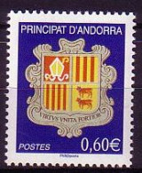 Andorra Franz Mi.Nr. 654 Freim., Wappen Von Andorra (0,60) - Altri & Non Classificati