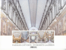 2023 Belgium Passages Couverts Architecture Shopping M/sheet Of 5 MNH @ BELOW FV*crease Bottom Right Corner Stamps OK* - Unused Stamps