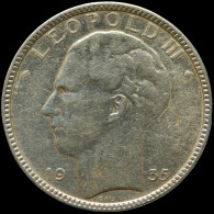 LaZooRo: Belgium 20 Francs Frank 1935 XF - Silver - 20 Francs