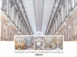 2023 Belgium Passages Couverts Architecture Shopping M/sheet Of 5 MNH @ BELOW FV*bottom Right Edge Small Bangs StampsOK* - Neufs