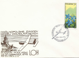 Poland Postmark D75.06.28 RADZYN PODL.03: Sport  Flying Model Competition Plane Tower (analogous) - Ganzsachen