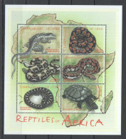 Sierra Leone - 2001 - Reptiles Of Africa - Yv 3187/92 - Otros & Sin Clasificación