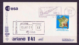 Espace 1991 01 16 - ESA - Ariane V41 - Officielle - Kourou - Europe