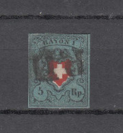 1850 N° 15II  OBLITERE      COTE 750.00        CATALOGUE SBK - 1843-1852 Kantonalmarken Und Bundesmarken