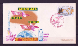 Espace 1991 01 16 - ESA - Ariane V41 - Composite Rouge - Europe